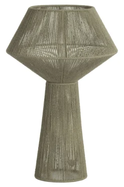 Tafellamp Fugia Jute, kleur Groen