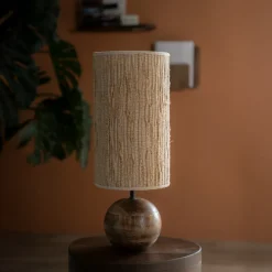 Tafellamp Gadja Hout en Jute