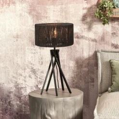 Tafellamp Iguazu 5-poot, Bamboe en jute