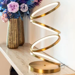 Tafellamp Jaimin 53cm hoog, kleur Brushed Gold