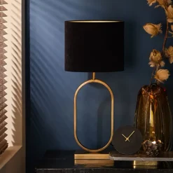 Tafellamp Jamiri 45cm, kleur Antiek Brons (excl. kap)