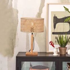 Tafellamp Java Bamboe, 38cm