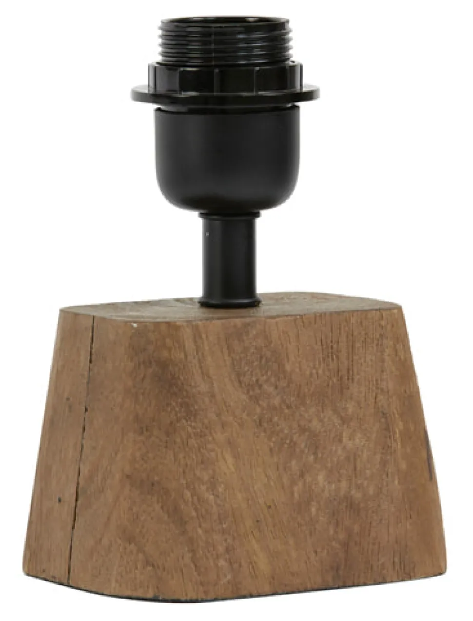 Tafellamp Kardan Mangohout, 19cm, kleur Bruin (excl. kap)