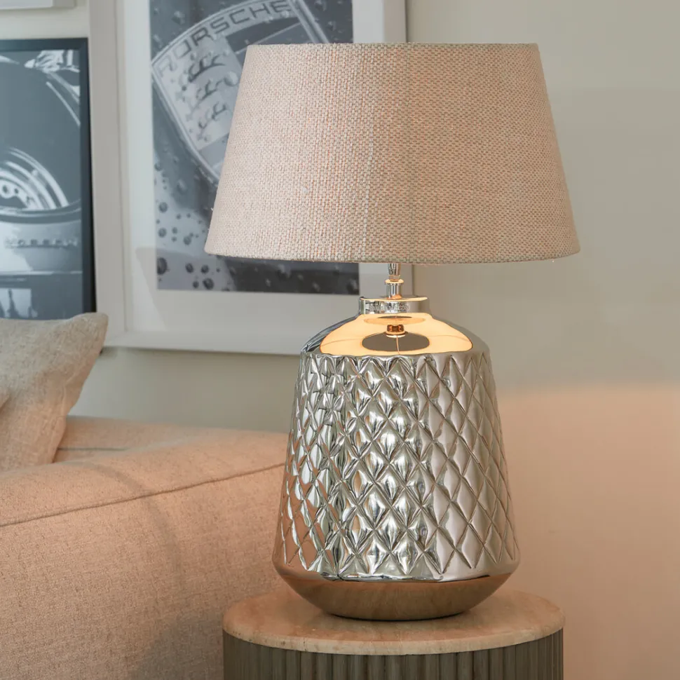 Tafellamp Maribel Aluminium, 41cm (excl. kap)