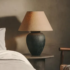 Tafellamp Mercadal Keramiek en linnen (incl. kap)