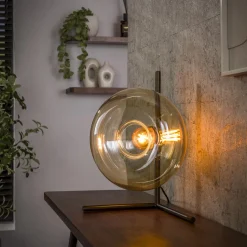 Tafellamp Montrell Amber glas