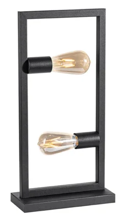 Tafellamp Quadrato 2-lamps, kleur Zwart