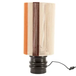 Tafellamp Riga Mangohout en katoen, 62cm