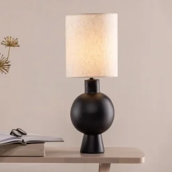 Tafellamp Sabrine kleur Beige/Zwart