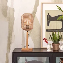 Tafellamp Tanami Bamboe en rotan, 45cm