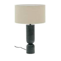 Tafellamp Vex Marmer en linnen, 57cm