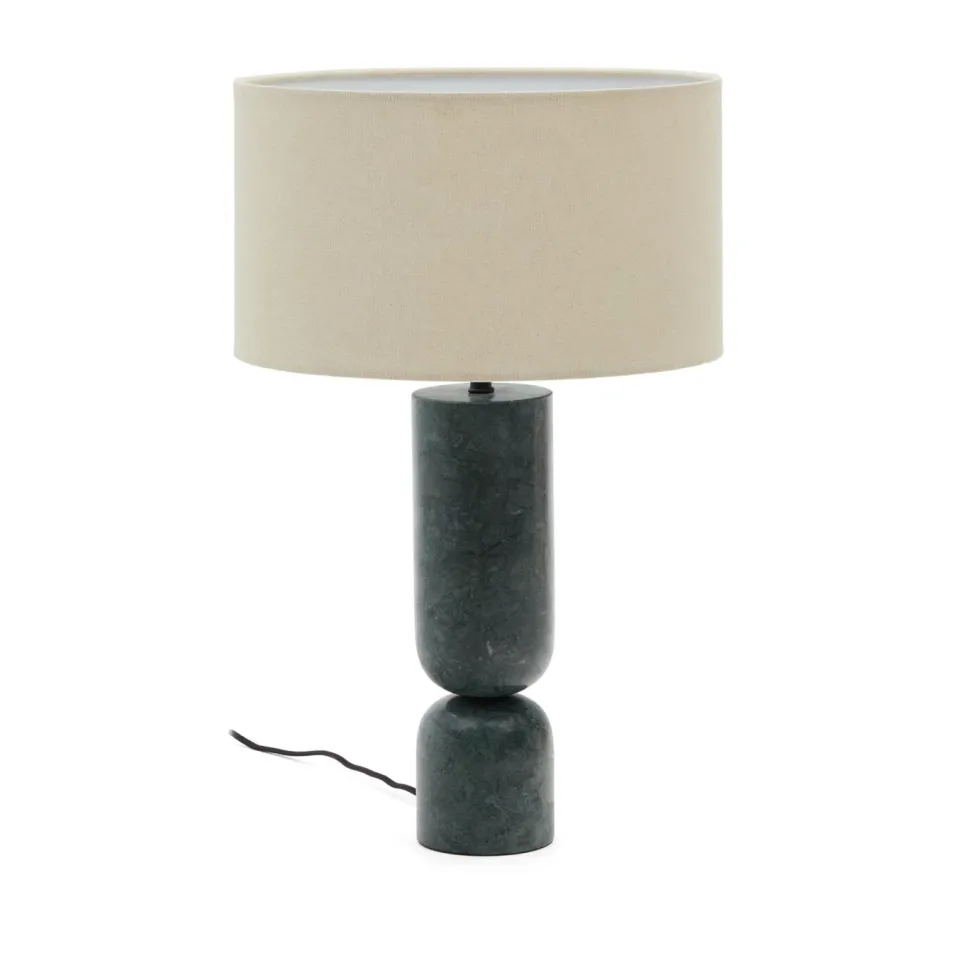 Tafellamp Vex Marmer en linnen, 57cm