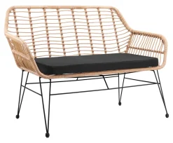 Tuinbank Haris 120cm, Rotanlook