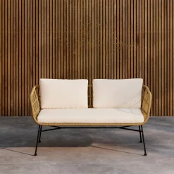 Tuinbank Marison Rattan, 140cm, kleur Naturel