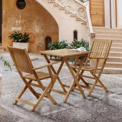 Tuinset Larissa 2 stoelen + 1 tafel, Acaciahout