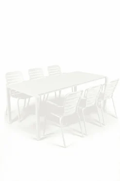 Tuinset Vondel Met tuintafel en 6 stoelen met armleuning, 214 x 97cm