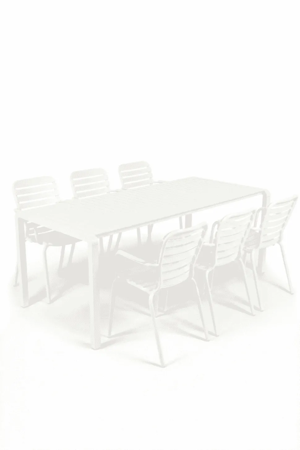 Tuinset Vondel Met tuintafel en 6 stoelen met armleuning, 214 x 97cm