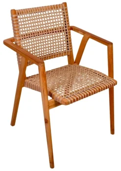 Tuinstoel Anya Teakhout en rattan