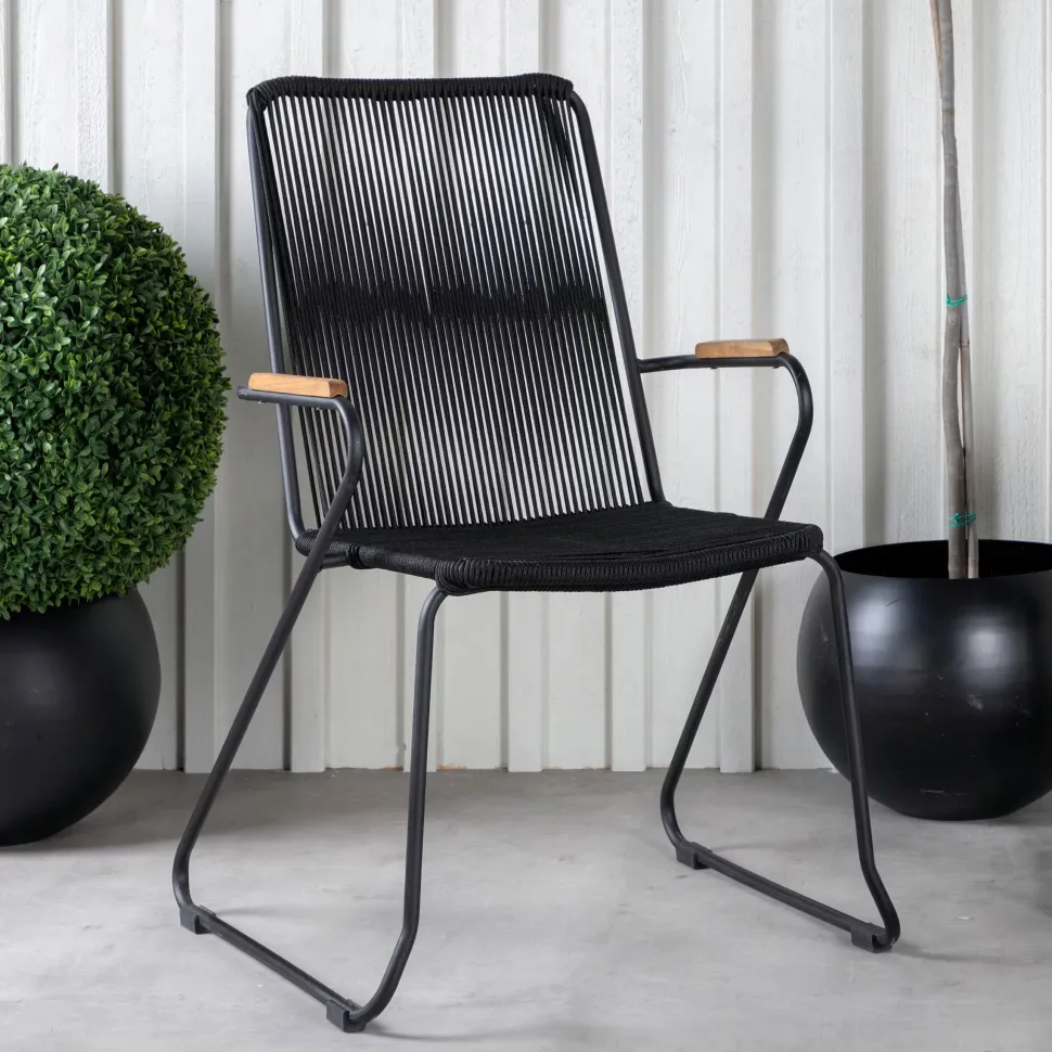 Tuinstoel Catheryne kleur Zwart