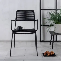 Tuinstoel Karlene Met armleuning, Polyester touw