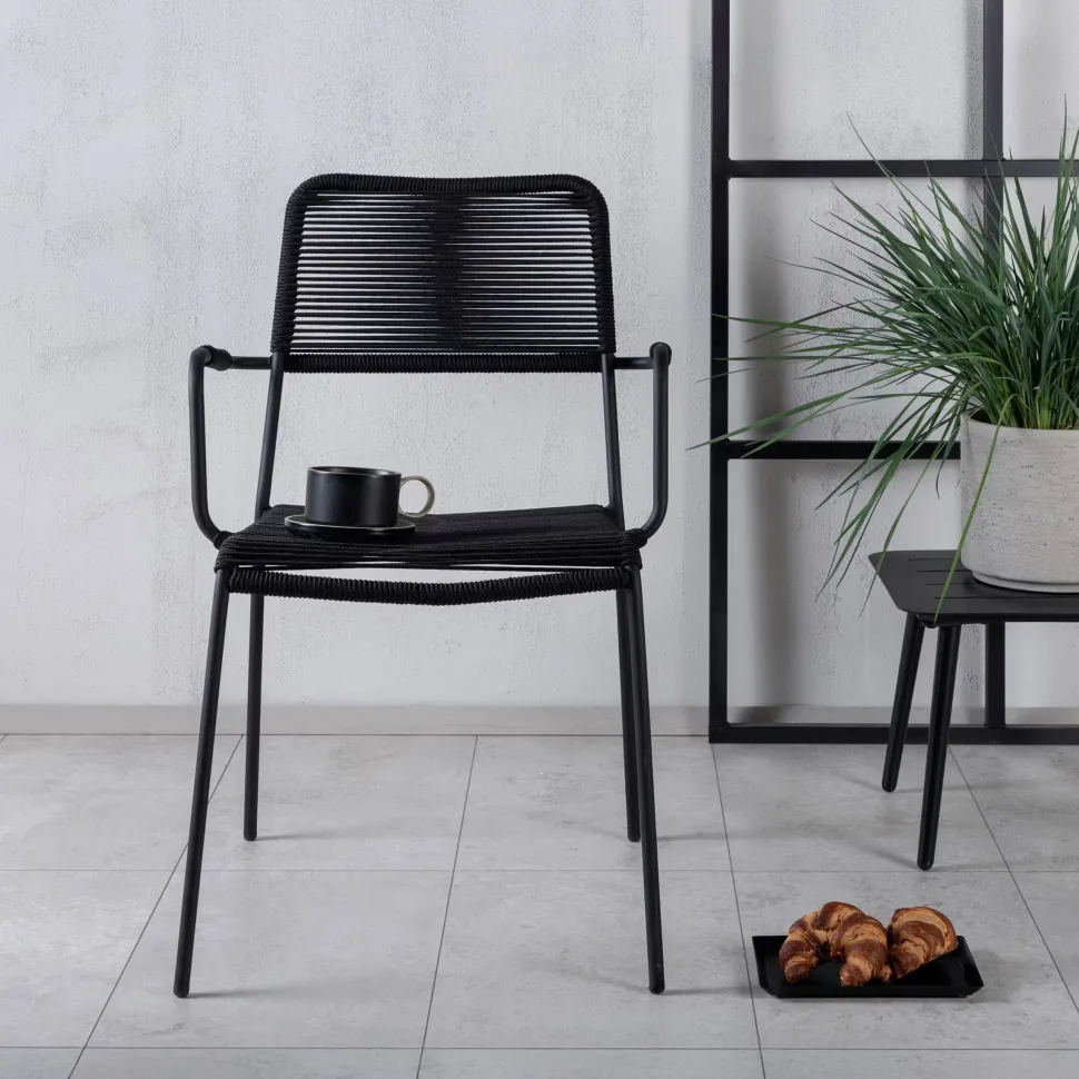 Tuinstoel Karlene Met armleuning, Polyester touw