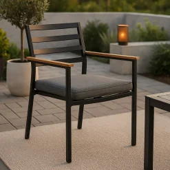 Tuinstoel Markeia kleur Zwart