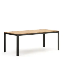 Tuintafel Bona Teakhout, kleur Naturel/Zwart