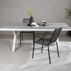 Tuintafel Ceddrick 200 x 100cm, kleur Lichtgrijs