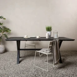 Tuintafel Enrico Acaciahout, 200 x 100cm, kleur Zwart