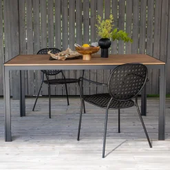 Tuintafel Erikka Polywood, kleur Naturel/Zwart