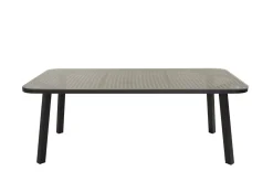 Tuintafel Leontyne Glas en wicker, 200 x 100cm