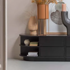 TV-meubel Finca Links, Mat zwart, 78cm