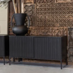 TV-meubel New Gravure Grenen, kleur Zwart