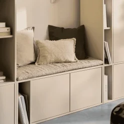 TV-meubel/Bankje Settle Down Met zitkussen, Grenenhout, 108cm, kleur Dust