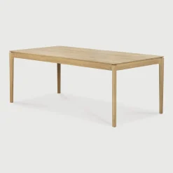 Uitschuifbare Eettafel Bok Geolied Eikenhout, kleur Naturel