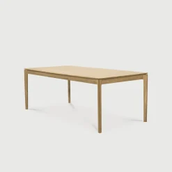 Uitschuifbare Eettafel Bok Gevernist Eikenhout, kleur Naturel