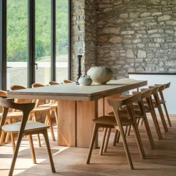 Uitschuifbare Eettafel Double Hout, 200/300 x 100cm