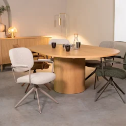 Uitschuifbare Eettafel Oliva Eiken, 150-200 x 130cm