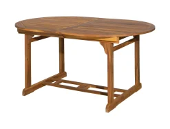 Uitschuifbare Ovale Tuintafel Larissa 150 - 200 x 100cm, Acaciahout