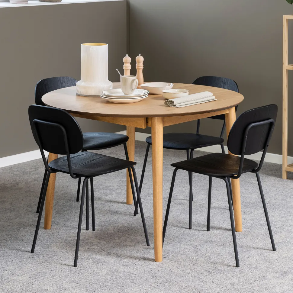 Uitschuifbare Ronde Eettafel Montreux Eiken