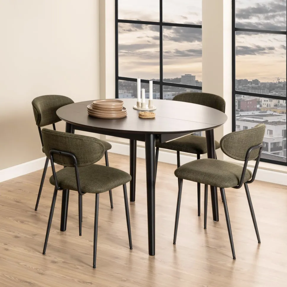 Uitschuifbare Ronde Eettafel Montreux Eiken