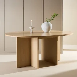 Uitschuifbare Ronde Eettafel Shuree 120/170 x 120cm