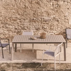 Uitschuifbare Tuintafel Izola kleur Taupe