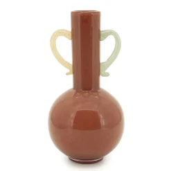 Vaas Alegre Mondgeblazen glas, kleur Terra