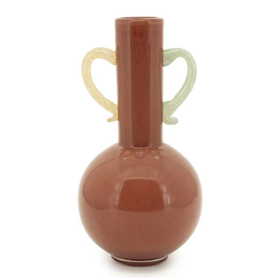 Vaas Alegre Mondgeblazen glas, kleur Terra