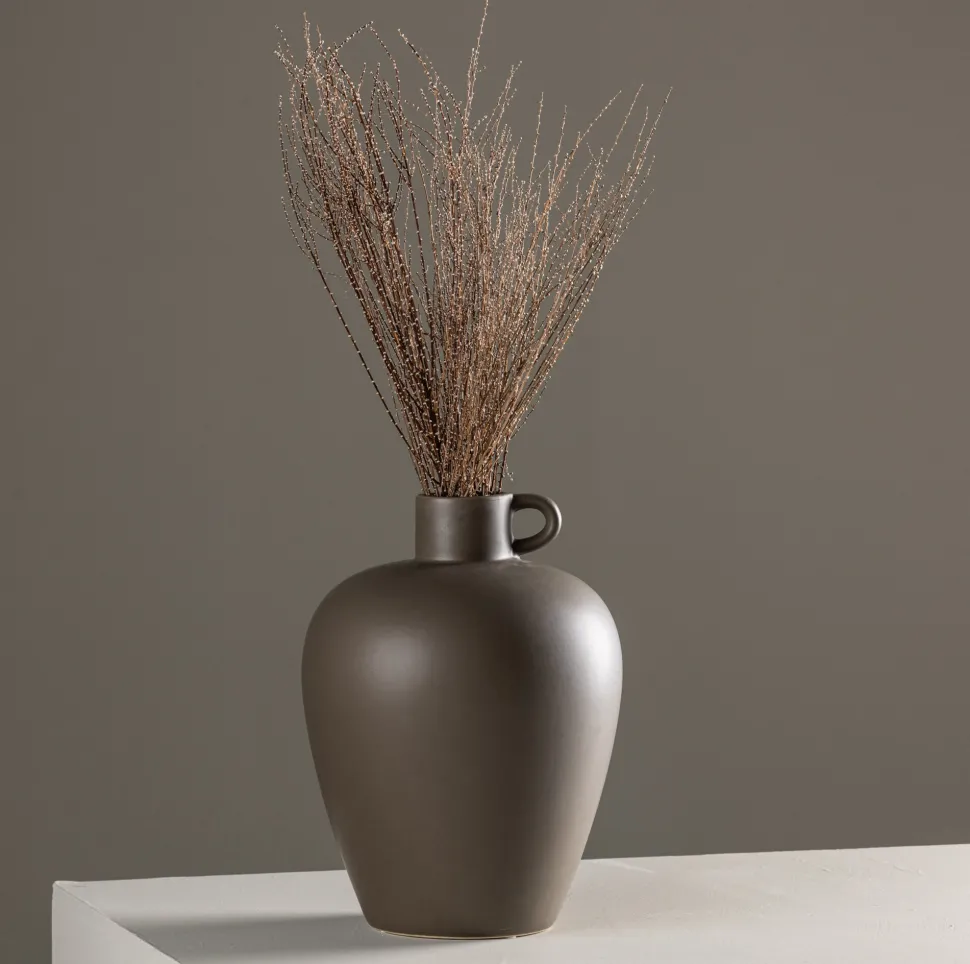 Vaas Calin 33cm hoog, kleur Bruin