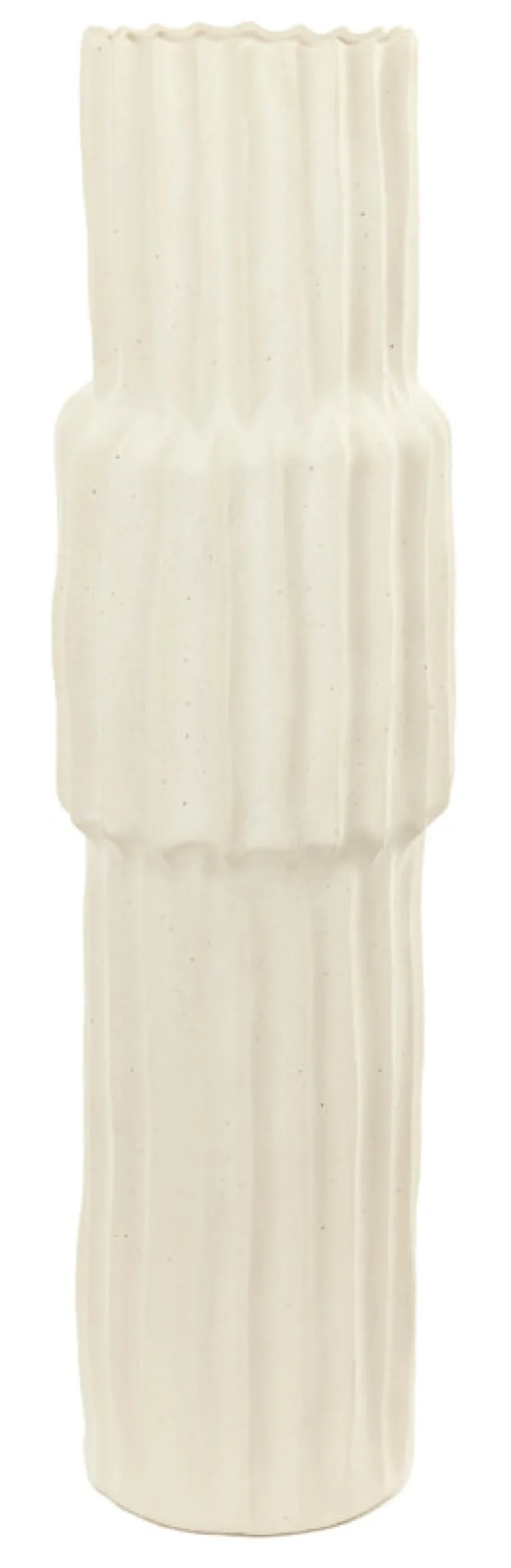 Vaas Longa Keramiek, kleur Crème