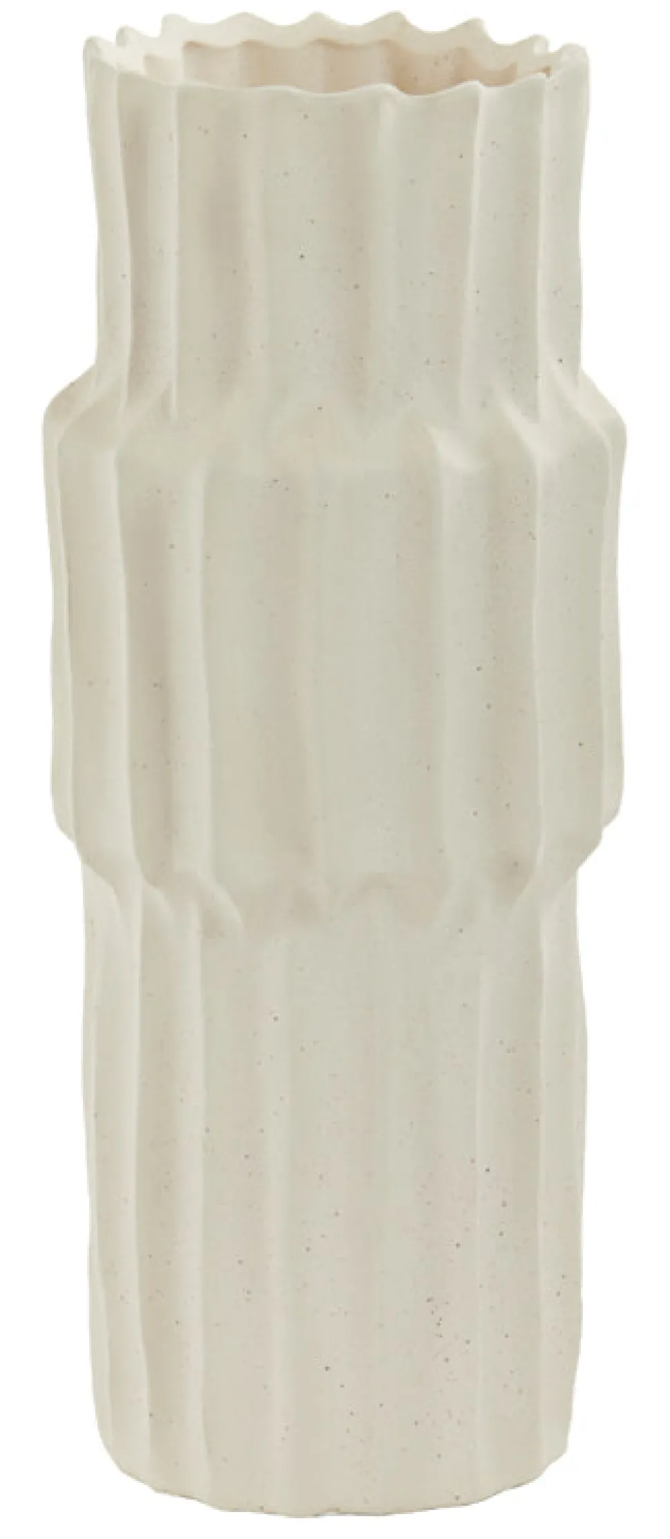 Vaas Longa Keramiek, kleur Crème