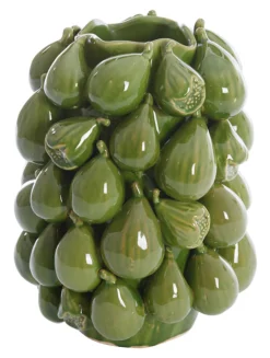 Vaas Natalia Keramiek, 33cm hoog, kleur Donkergroen