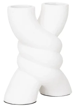 Vaas Spiral Terracotta, 38cm, kleur Wit